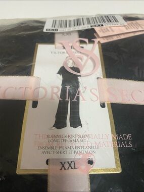 Victoria's Secret Flannel short-sleeve Long tee-Jama set- XXL